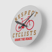 自転車 – サイクリング+自転車 ラウンド壁時計 (傾斜)