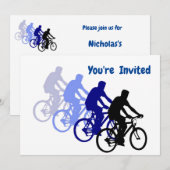 自転車 サイクル バイク カスタム バースデー インビテーション (正面/裏面)