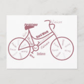 自転車、サイクル、自転車、やる気を起こさせる言葉 ポストカード (正面)