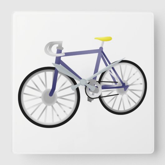 自転車 スクエア壁時計 (正面)
