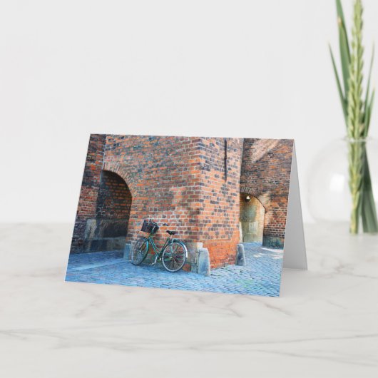 自転車、セントニコラス教会、コペンハーゲン、デンマーク シーズンカード (正面)
