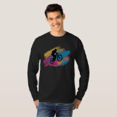 自転車 トリック バイク スタント レース 自転車 ライダー Tシャツ (正面フル)