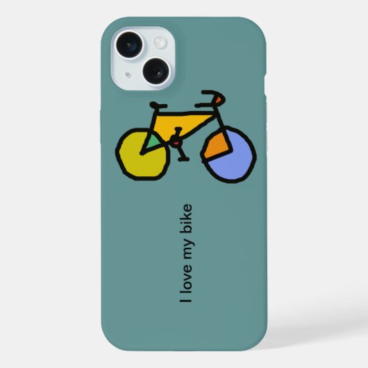 自転車: バイク; サイクリストのカッコいい iPhoneケース (裏面)