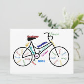 自転車、バイク、サイクル、サイクリング、モチベーションを高める招待状 招待状 (スタンド正面)