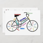 自転車、バイク、サイクル、サイクリング、モチベーションを高める招待状 招待状 (正面/裏面)