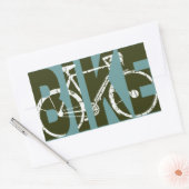 自転車。 バイク/素晴らしい循環 長方形シール (封筒)
