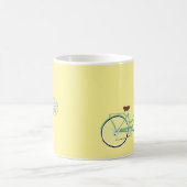 自転車、バスケット、花 コーヒーマグカップ (中央)