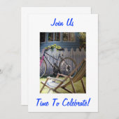 自転車·ピケット·フェンス「参来加」招待状 招待状 (正面/裏面)