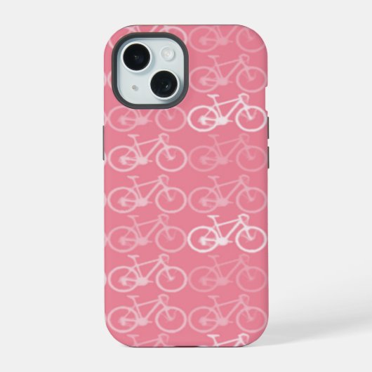 自転車 ピンク iPhone 15ケース (裏面)