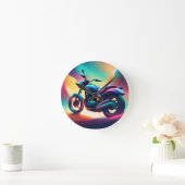 自転車 ラウンド壁時計 (ホーム)