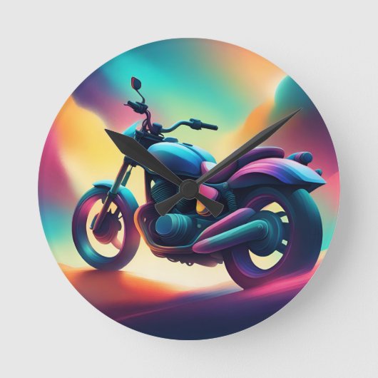 自転車 ラウンド壁時計 (正面)