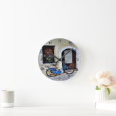 自転車 ラウンド壁時計 (ホーム)