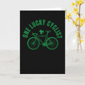 自転車 ラッキーサイクリスト セントパトリックデー 彼 カード (黄色い花)