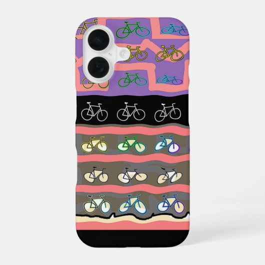 自転車 リピート iPhone 16ケース (裏面)