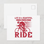 自転車 – 人生は美しい乗り物 ポストカード (正面/裏面)