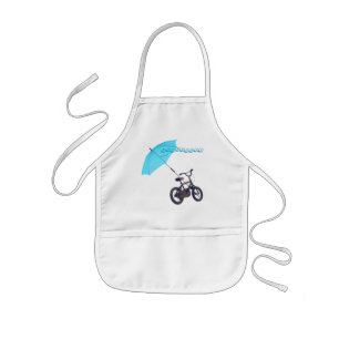 自転車 + 傘 子供用エプロン