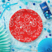 自転車（大小） ペーパープレート (パーティー)