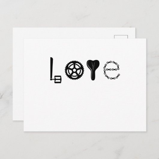 自転車 愛 レース 自転車 パーツ 面白い サイクリング ポストカード (正面/裏面)