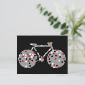 自転車 & 水玉 黒 ポストカード (スタンド正面)