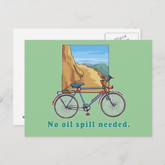 自転車: 油流出が不要、Tシャツとマグが必要 ポストカード (正面/裏面)