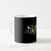 自転車 猫 LGBT コーヒーマグカップ (正面左)