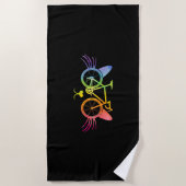 自転車 猫 LGBT ビーチタオル (正面)