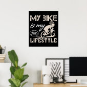 自転車 – 私の自転車は私のライフスタイル ポスター (ホームオフィス)