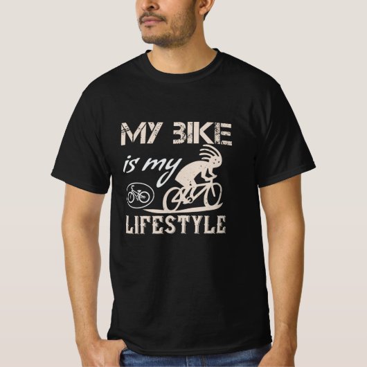 自転車 – 私の自転車は私のライフスタイル Tシャツ (正面)