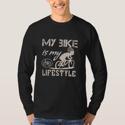 自転車 – 私の自転車は私のライフスタイル Tシャツ (正面)