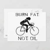 自転車: 脂肪を燃やしてオイルを節約 Tシャツ ポストカード (正面/裏面)