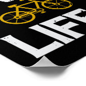 自転車 – 自転車が私の日に命を与える ポスター (角)