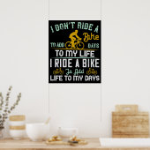 自転車 – 自転車が私の日に命を与える ポスター (キッチン)