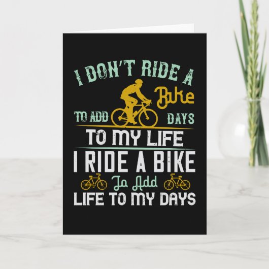 自転車 – 自転車が私の日に生き生きと カード (正面)