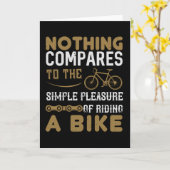 自転車 – 自転車に乗って比較するものはない カード (黄色い花)