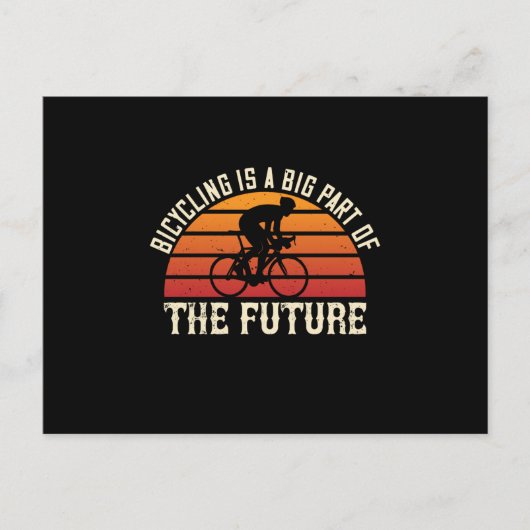 自転車 – 自転車は未来の大きな部分である ポストカード (正面)