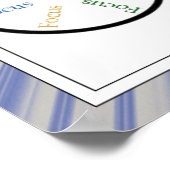 自転車、自転車スポーツやる気を起こさせる、言葉&ストライプ ポスター (角)