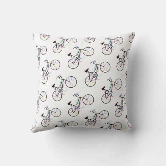 自転車、自転車スポーツ、やる気を起こさせる言葉 クッション (裏面)