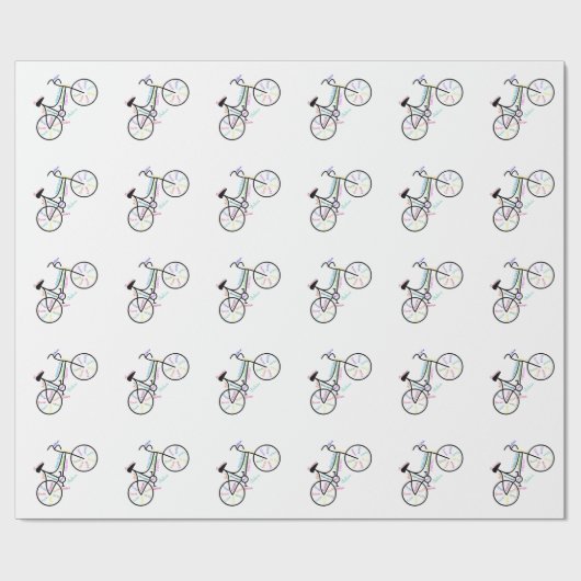 自転車、自転車スポーツ、やる気を起こさせる言葉 ラッピングペーパー (フラット)