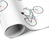 自転車、自転車スポーツ、やる気を起こさせる言葉 ラッピングペーパー (ロールコーナー)