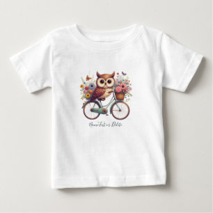 自転車 自転車 ふくろう Tシャツ