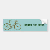 自転車、自転車、サイクリング/サイクリング バンパーステッカー (正面)