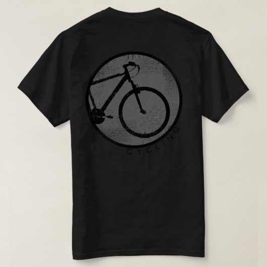 自転車、自転車、サイクリング/サイクリング Tシャツ (デザイン裏面)