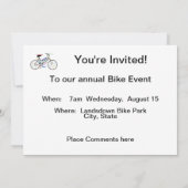 自転車,自転車,サイクル,サイクリング,やる気を起こさせる招待状 招待状 (裏面)