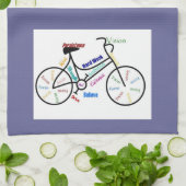 自転車、自転車、自転車、自転車、スポーツ、サイクリングやる気を起こさせる、 キッチンタオル (折り畳み)