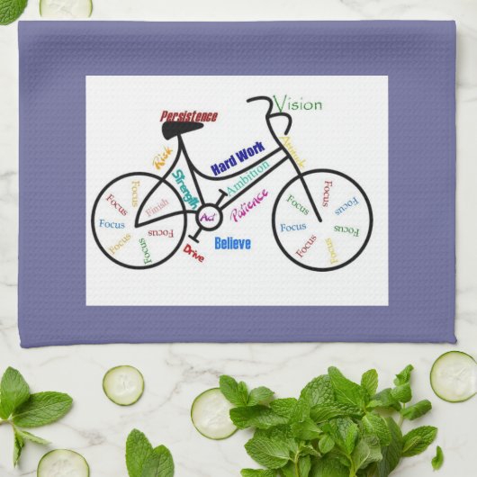 自転車、自転車、自転車、自転車、スポーツ、サイクリングやる気を起こさせる、 キッチンタオル (折り畳み)