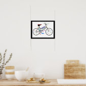 自転車、自転車、自転車、自転車、スポーツ、サイクリングやる気を起こさせる、 ポスター (キッチン)