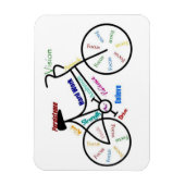 自転車、自転車、自転車、自転車、スポーツ、サイクリングやる気を起こさせる、 マグネット (縦)