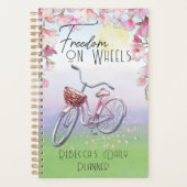 自転車 |車輪の自由 |パーソナライズされたプランナー プランナー手帳 (正面)