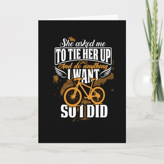 自転車 面白い ユニーク 笑 おもしろい カード (正面)