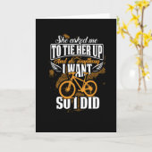 自転車 面白い ユニーク 笑 おもしろい カード (黄色い花)